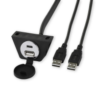 REMOTE MOUNT USB/USB-C EXTENSION CABLE (CHROME)